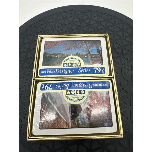 Other - 2 Deck Playing Cards Landscapes Winning Hand Designer Series Vtg Sealed